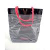 VICTORIA&#039;S SECRET Extra Large Black White Pink Stripe Beach Tote Travel Bag NWOT