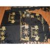 NWT Quilted Black &amp; Gold Beach Bag w/ Wrap and Inner Coin Purse Lined Inner