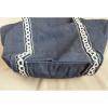 Tote Bag Purse Bell Shape Blue Denim Homemade Beach Travel