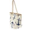 Lux Accessories Lux Accessories Zip Up Beach Bag Navy Blue