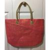 India Boutique Tote Beach Bag Orange Metallic Color