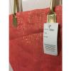 India Boutique Tote Beach Bag Orange Metallic Color