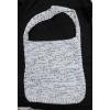 CROCHET Hippie Boho Sling  TOTE Shoulder Bag Handmade Black White Cotton Beach