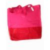 NEW! &#034;Victoria&#039;s Secret&#034; Print, Large Pink / Red Canvas Beach Summer Bag