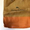 Tommy Bahama Tote Bag Straw Burlap Orange Summer Beach Bag Medium Shoulder Bag