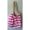 HOOTERS Beach Pool Bag Striped Pink White Sarasota Florida Rare