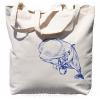 Tote Bags for Women - Beach Travel Market Shopping Nautical Canvas - Whale - NEW