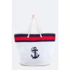 Anchor Sealife Ocean Nautical 21&#034; Canvas Beach Diaper Tote Bag Purse Shopper 21&#034;