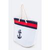 Anchor Sealife Ocean Nautical 21&#034; Canvas Beach Diaper Tote Bag Purse Shopper 21&#034;