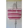 NWT Pink Striped Beach City Bag