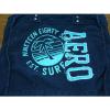 AERO Aeropostale Tote Bag Canvas  Blue Large Handbag Books Shopping Beach