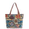 Women Beach Fashion Handbag Shoulder GEO CANVAS Large Day Tote Shopping Bag