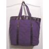 Vera Wang tote bag beach overnight bag Purple Canvas sequins