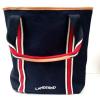 Lands End Sport Canvas Tote Bag Open Top Large Blue Red Beach Work School Colleg