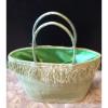 MOSSIMO Women Straw Woven Purse Handbag Beach Shoulder Bag Green Lined Medium