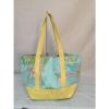 NWOT  LILLY PULITZER BABY BLUE/ YELLOW BEACH BAG WITH BEACH DESIGNS