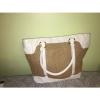 EUC Avon White Faux Leather PVC Large Beach Handbag Shoulder Bag Tote Shopper