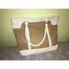 EUC Avon White Faux Leather PVC Large Beach Handbag Shoulder Bag Tote Shopper