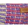 Finely Woven Colored Sea Grass Tote Leather Handles purple beach summer bag