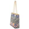 Lux Accessories Lux Accessories Womens Zip Up Beach Bag Navy Tribal