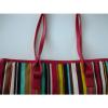 Lancome Large Multi-Color Striped Bag Microfiber Tote Shopper Beach Shoulder