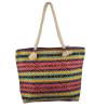 Lux Accessories Lux Accessories Womens Zip Up Beach Bag Bright Aztec