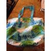 NWT COACH RESORT BEACH SCENE LARGE SHOULDER HAND BAG TOTE  BLUE NEW RARE