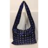 Blue Fabric Shoulder Tote /Beach Bag Chinese Design Thin Profile