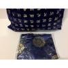 Blue Fabric Shoulder Tote /Beach Bag Chinese Design Thin Profile