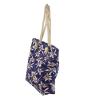 Lux Accessories Lux Accessories Womens Zip Up Beach Bag Blue Floral