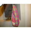 PRETTY! Pink/Turquoise/Yellow/Ivory Madras Plaid Tote/Shopper/Travel/Beachbag.