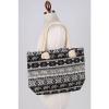 Women Beach Handbag Shoulder TRIBAL Elephant CANVAS Large Day Tote Shopping Bag