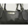 Sam &amp; Libby tote bag beach overnight bag Purse Black faux snakeskin XL fringes