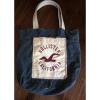 Hollister tote bag blue maroon logo California 100% COTTON CORDUROY beach school