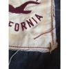 Hollister tote bag blue maroon logo California 100% COTTON CORDUROY beach school