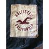 Hollister tote bag blue maroon logo California 100% COTTON CORDUROY beach school