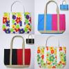 Beach Bag Multi Tote Floral Canvas  Market Shopping Travel Zippered Summer