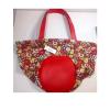 NWT KATE SPADE SATURDAY Small Leather Circle Beach Bag Tote in BUSY FLORAL