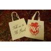 2 WildFox Couture classic heart canvas Beach American Flag Reusable tote bags