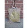 Victoria&#039;s Secret Beach Bag Canvas Tote Gold Shimmer w/ Studs RP $68