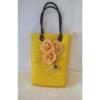 New Vintage Style Women&#039;s Summer  Handbag Straw Bag Beach Tote Shopper W Roses