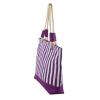 Lux Accessories Lux Accessories Womens Zip Up Beach Bag Blue Stripes