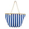 Lux Accessories Lux Accessories Womens Zip Up Beach Bag Navy Stripes