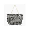 Designer Inspired Black Aztec Elephant Pattern Tote Shoulder Beach Bag 306636