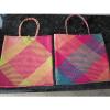 Flat Straw Weave Beach Bags