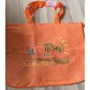 Large Beach Tote Bag Panama Orange Sun Sand Palm Trees Zipper (bt17)