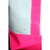 LARGE JUICY COUTURE OFF WHITE NYLON CANVAS HOT PINK TRIM TOTE BEACH BAG HANDBAG