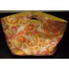 Clinique Paisley Open Tote Bag Yellow Orange Pink White Flower Beach Bright