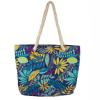 Lux Accessories Womens Extra Large Zip Up Beach Tote Bag Tropical Leaves