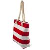 Lux Accessories Red and White Large Stripe Nautical Patriotic Beach Bag Tote